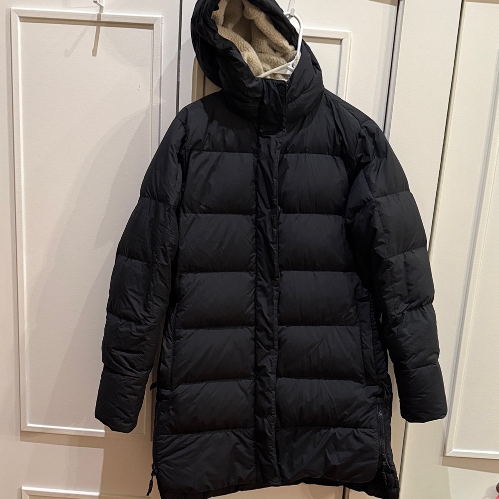 REI Women's Black Hooded Puffer Parka Coat